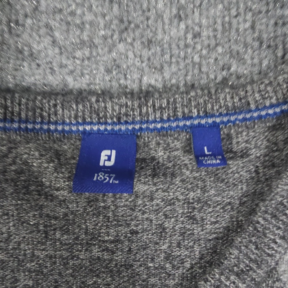 FootJoy 1857 Sweater Mens Large Gray Argyle Cashmere Pullover‎ Golf Preppy - Picture 2 of 6
